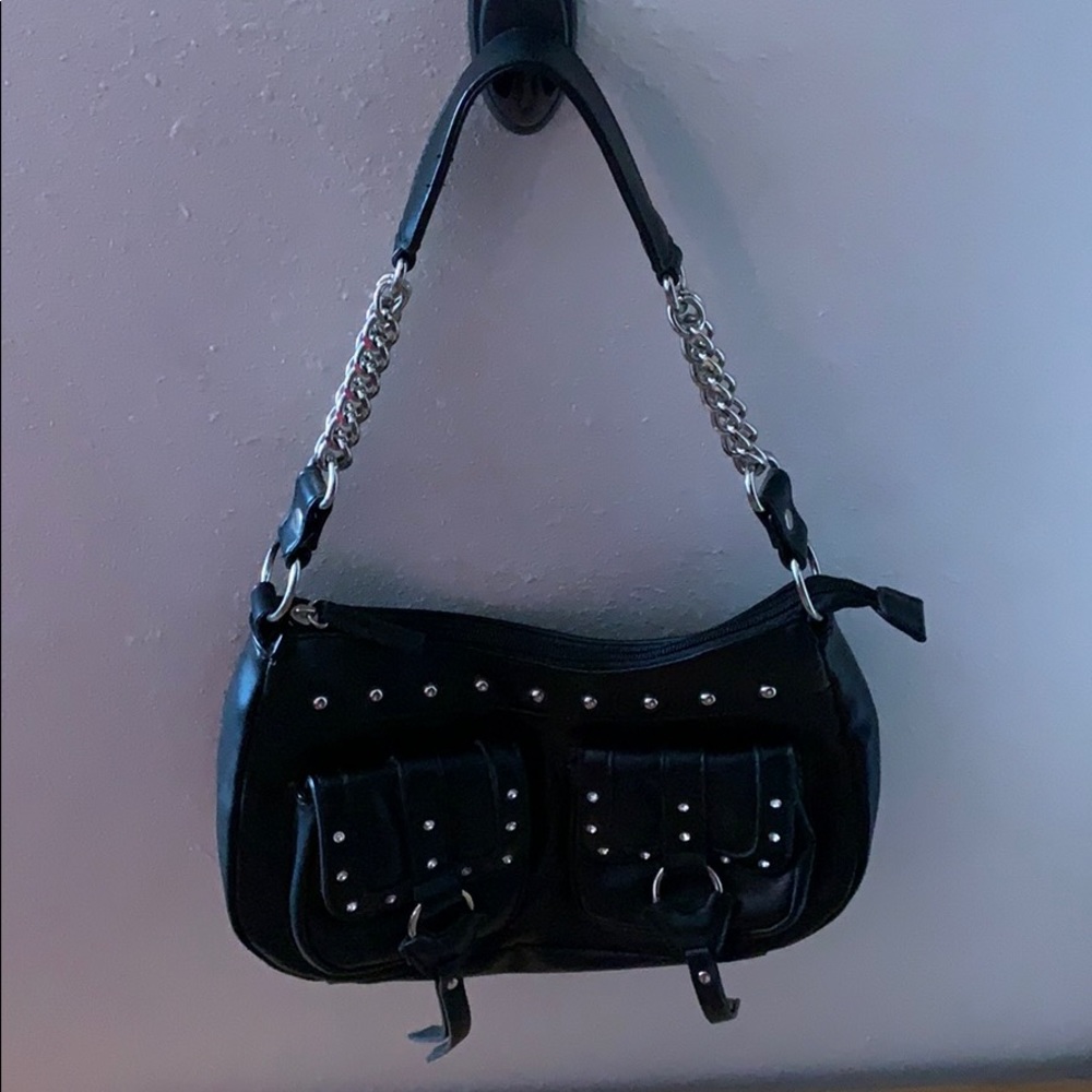 Cute Black Faux Leather Purse